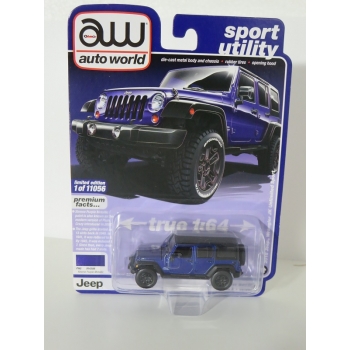 Auto World 1:64 Jeep Wrangler JK Unlimited Sport (4 door) 2018 Xtreme Purple Metallic